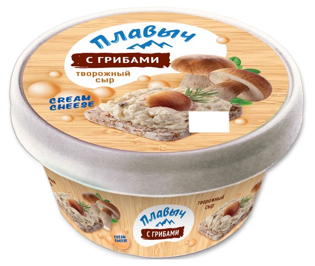 Сыр творожный с грибами Плавыч 60% БЗМЖ, 130 г