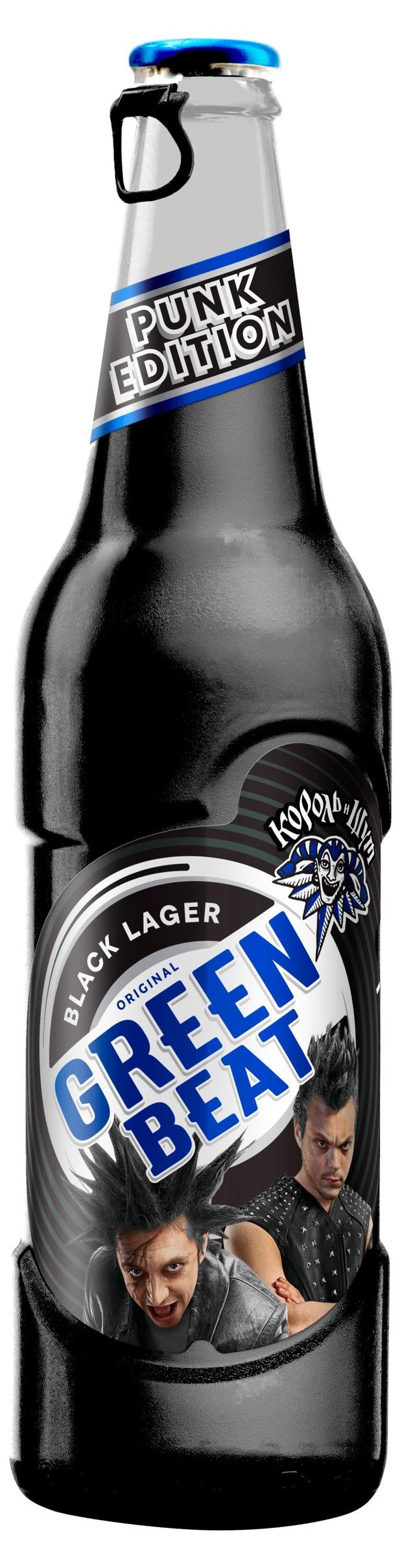 Пивной напиток Green Beat Black 4,7%, 0,45 л