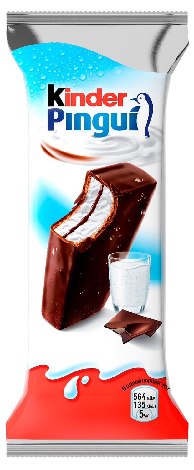 Пирожное бисквитное Kinder Пингви шоколад Германия, 30 г