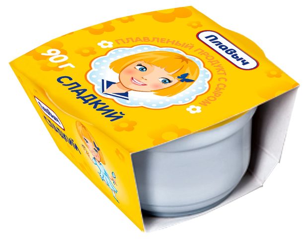 Продукт плавленый с сыром Плавыч Сладкий 50% ЗМЖ, 90 г