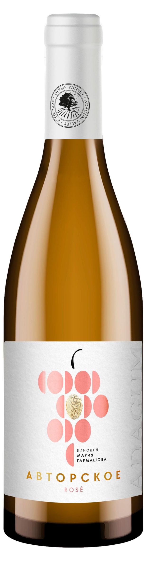 Вино Авторское Rose розовое сухое Россия, 0,75 л