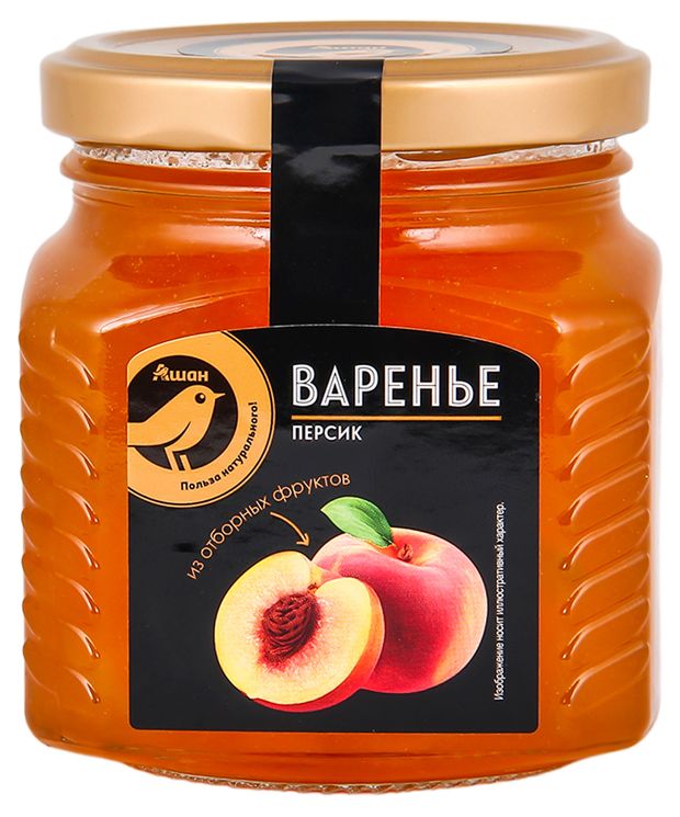 Варенье АШАН Золотая птица из персика, 310 г