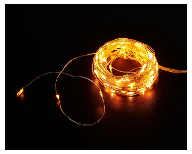 фото Гирлянда электрическая actuel роса 100 led теплый белый 9,9 м, 1 шт в ассортименте