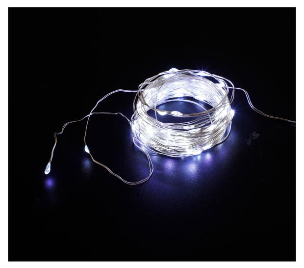 Гирлянда электрическая Actuel Роса 100 LED холодный белый 9,9 м, 1 шт в ассортименте