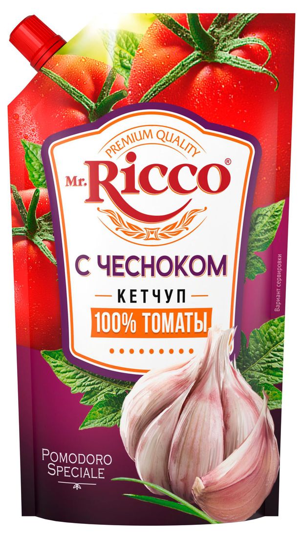 Кетчуп Mr Ricco с чесноком 300 г 110₽