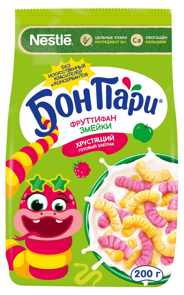 Готовый завтрак Бон Пари Фруттифан Змейки, 200 г