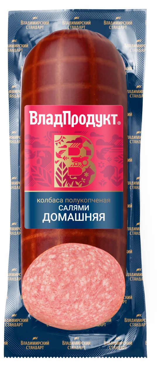 Колбаса полукопченая Владимирский стандарт Салями Домашняя, 350 г