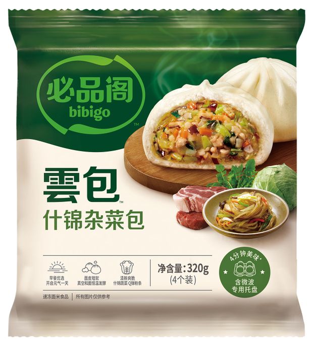 Булочки бао Bibigo с лапшой чапче замороженные Китай, 320 г