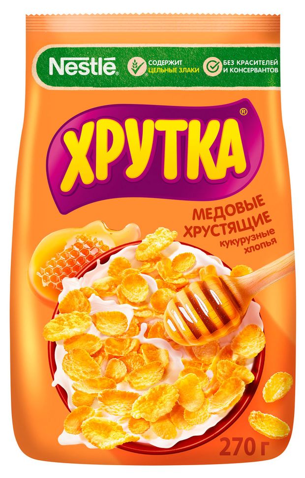 Готовый завтрак ХРУТКА хлопья кукурузные медовый, 270 г