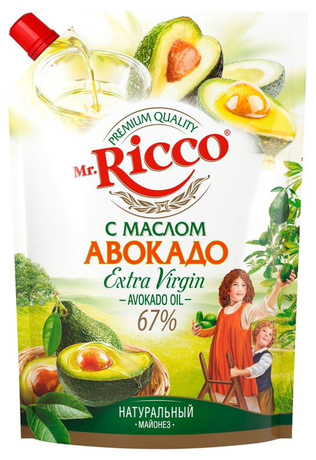 Майонез Mr.Ricco с маслом авокадо 67% охлажденный, 800 мл