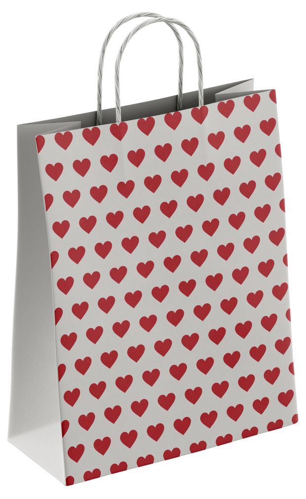 Пакет подарочный бумажный ПЗБМ Сердца, 35х26х15 см