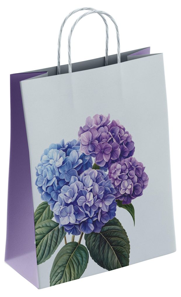 Пакет подарочный бумажный ПЗБМ Флокс 25х22х12 см, 1 шт в ассортименте