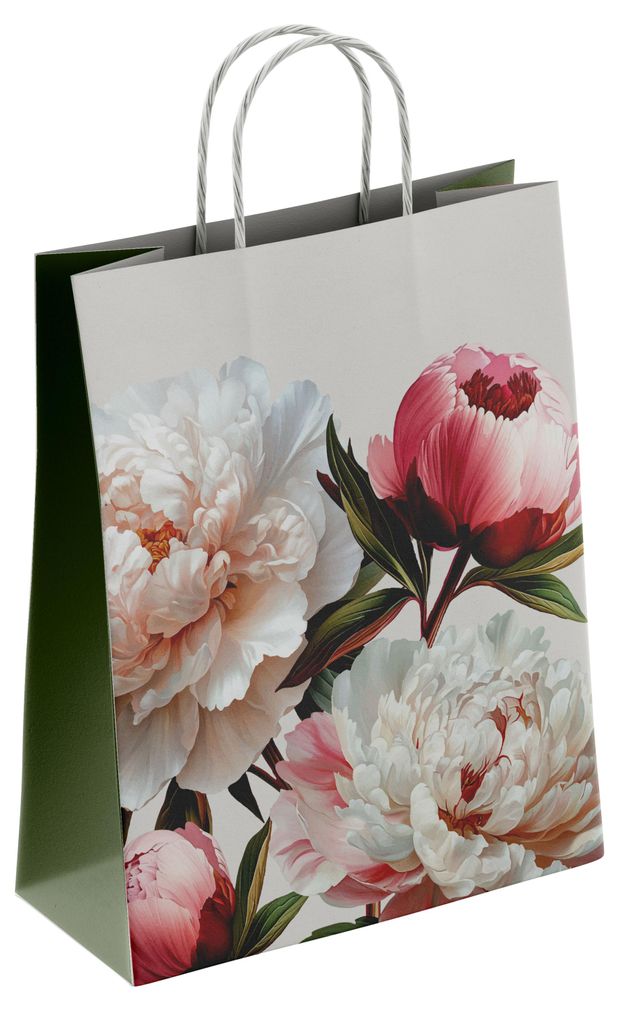 Пакет подарочный бумажный ПЗБМ Пион, 45х35х15 см