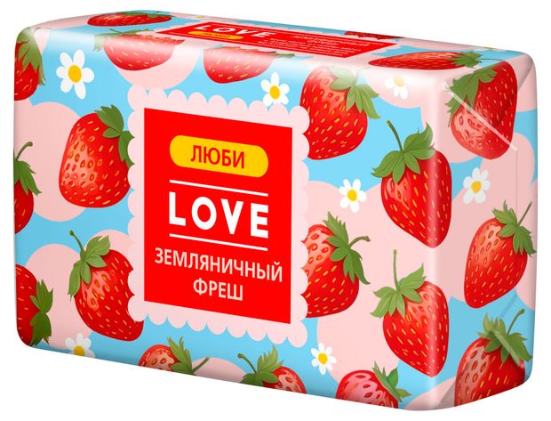 Крем-мыло Love Земляничный фреш 180 г 70₽
