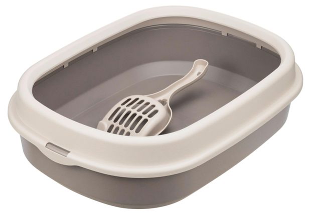 Туалет для кошек HOMECAT Frost Touch с низким бортом и совком, 48х35,5х13 см