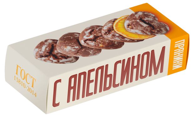 Пряники шоколадные Полет с апельсином, 250 г
