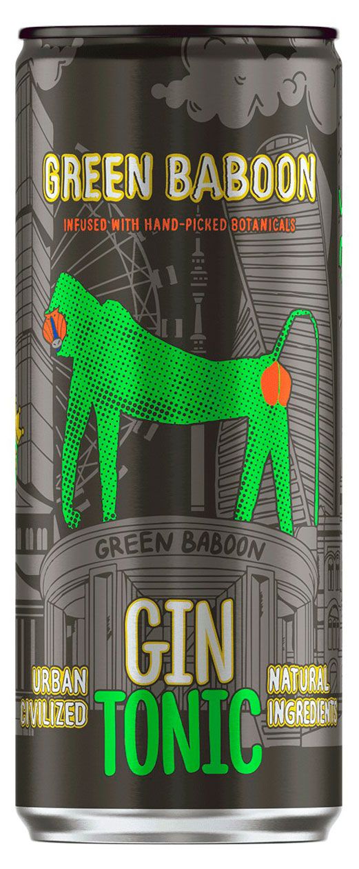 Джин-тоник Green Baboon Россия, 330 мл
