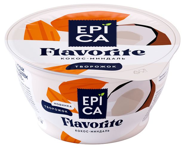 Творожный десерт EPICA Flavorite Кокос-Миндаль 89 БЗМЖ 130 г 74₽