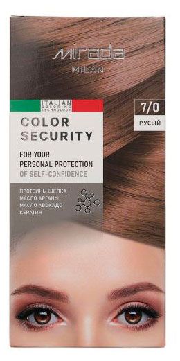 Краска для волос Mirada Milan Color security Русый 7/0