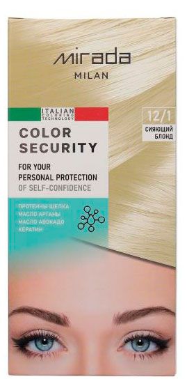 Краска для волос Mirada Milan Color security Сияющий блонд 12/1