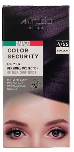 Краска для волос Mirada Milan Color security Баклаж 4/66