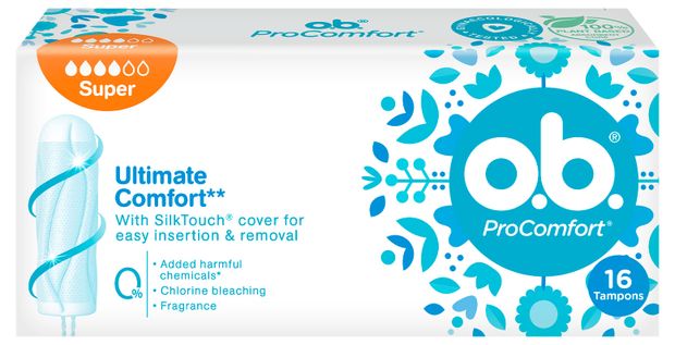 Тампоны OB ProComfort Super 4 капли Франция 16 шт 320₽