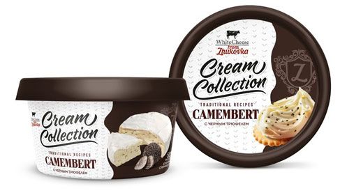 Сыр плавленый Камамбер WhiteCheese from Zhukovka с черным трюфелем 28% БЗМЖ, 125 г