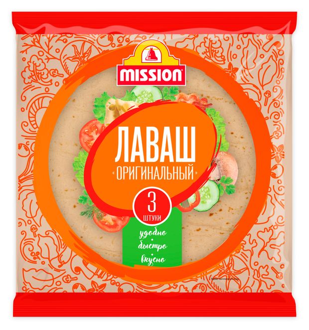Лаваш пшеничный Mission Оригинальный 3 шт 270 г 130₽