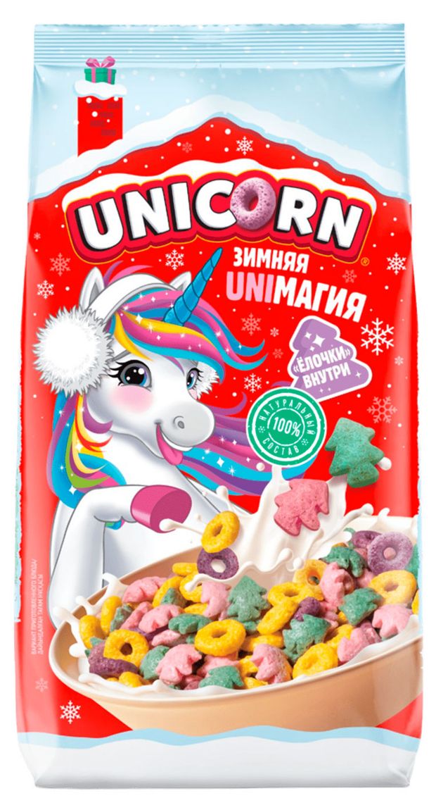 Готовый завтрак Unicorn Радужные колечки 375 г 450₽
