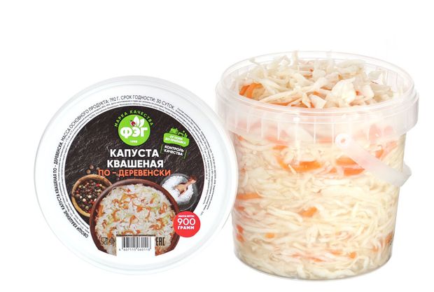 Капуста квашеная ФЭГ по-Деревенски 900 г 200₽