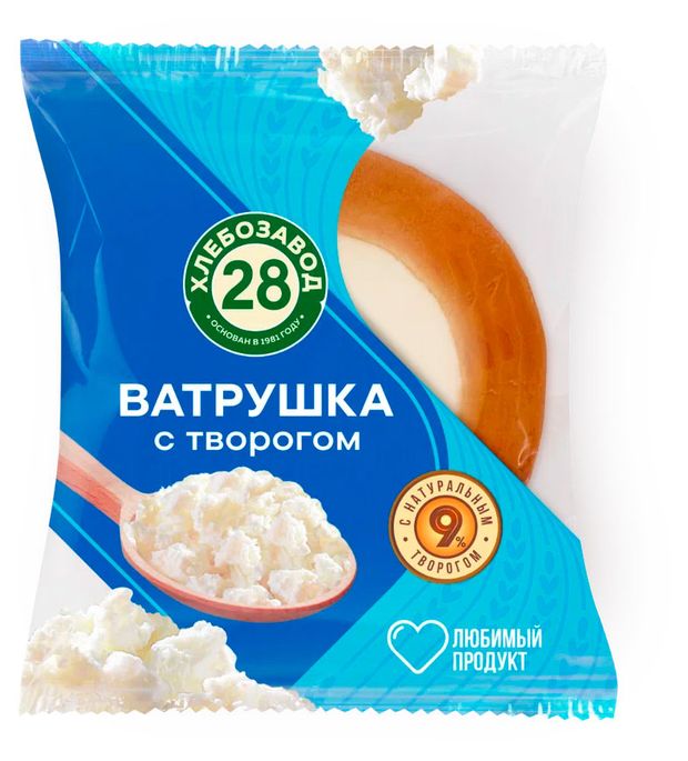 Ватрушка Хлебозавод 28 с творогом 80 г 39₽