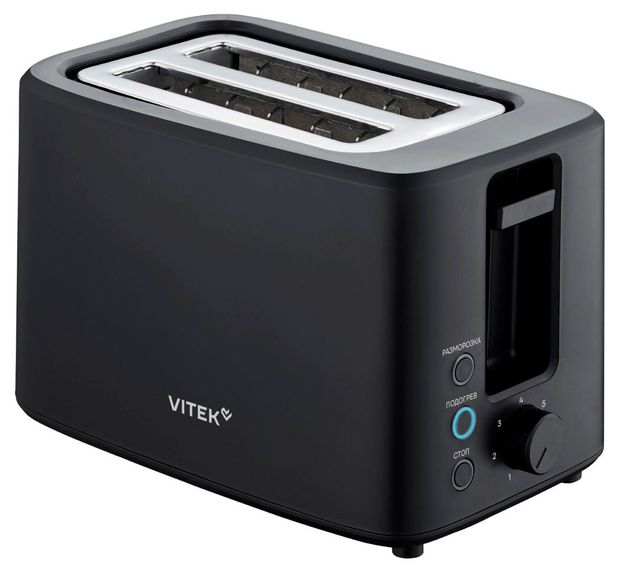 Тостер Vitek T1000 700Вт черный 1500₽