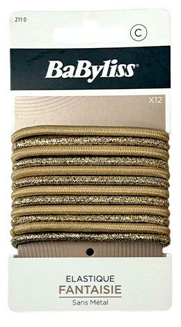 Резинки для волос BaByliss коричневые, 12 шт