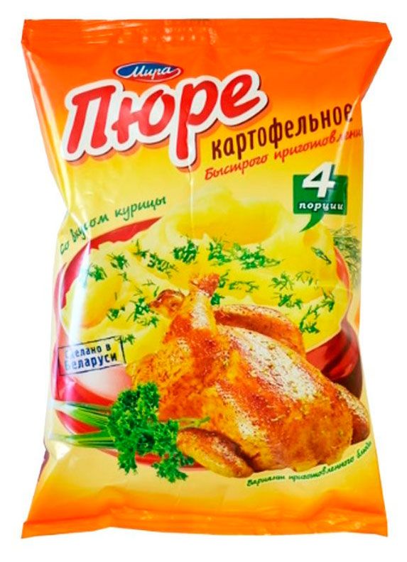 Пюре картофельное быстрого приготовления Мира со вкусом курицы Беларусь, 100 г