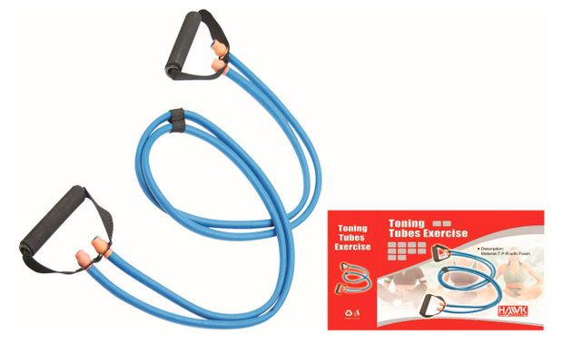 Эспандер HAWK с двойным жгутом с неопреновыми ручками в ассортименте