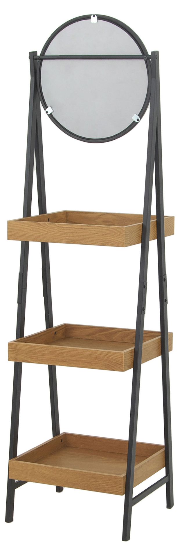 Стеллаж с 3 полками и зеркалом коричневый 44х405х165 см 7999₽