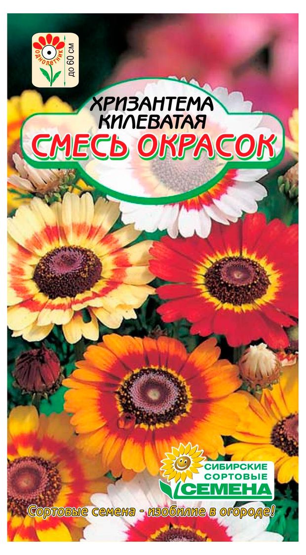 Семена Сибирские сортовые семена Хризантема смесь красок 03 г 27₽