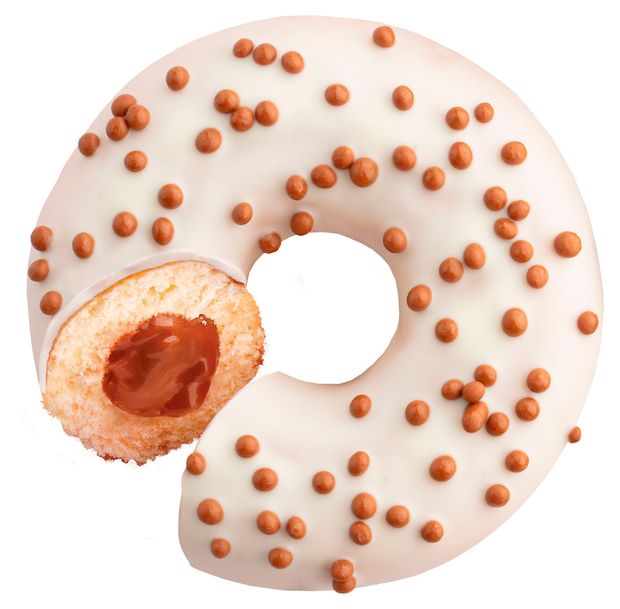 Донат АШАН с начинкой со вкусом карамели 67 г 43₽