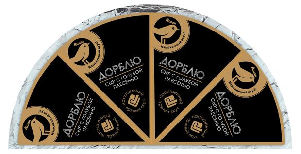 Сыр мягкий Дор Блю АШАН Золотая птица с голубой плесенью 50 БЗМЖ вес 240₽