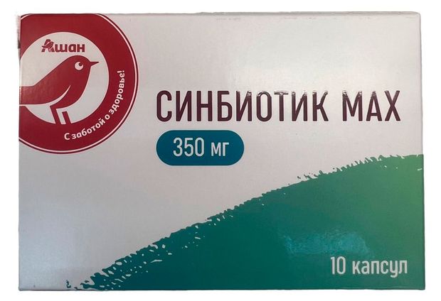 БАД АШАН Красная птица Синбиотик 350 мг, 10 капсул