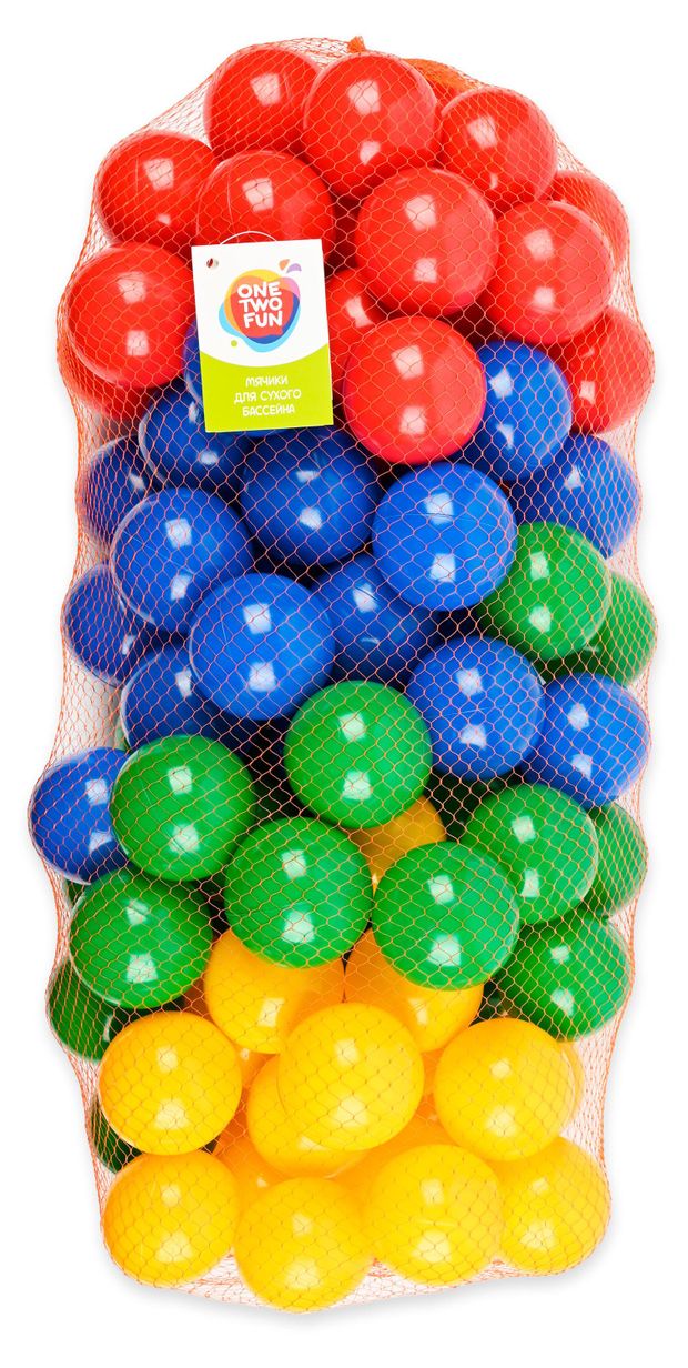 Мячики для сухого бассейна ONE TWO FUN 100 шт 1000₽