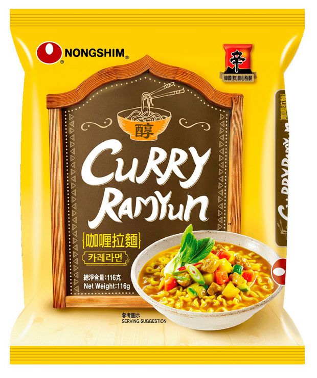 Лапша быстрого приготовления Nongshim Карри Рамен Китай, 116 г