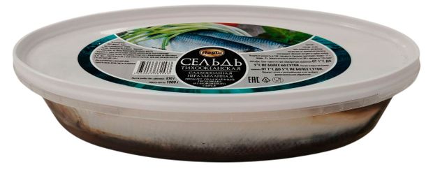 Сельдь Тихоокеанская слабосоленая Марти неразделанная 1 кг 370₽