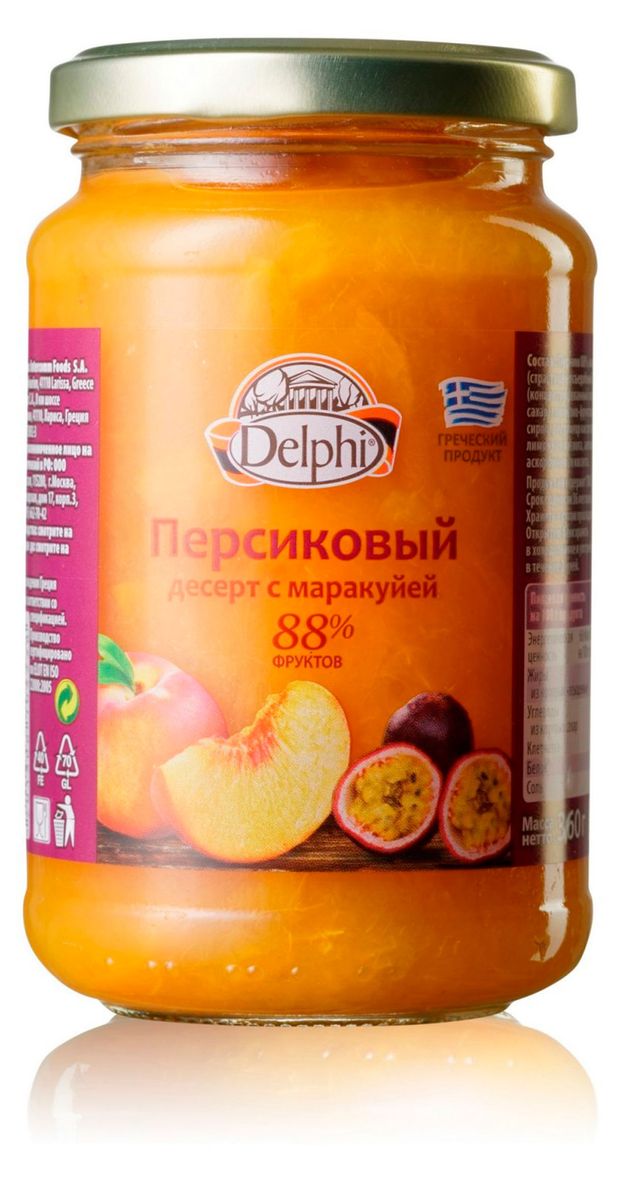 Десерт Delphi персиковый с маракуйей Греция 360 г 230₽