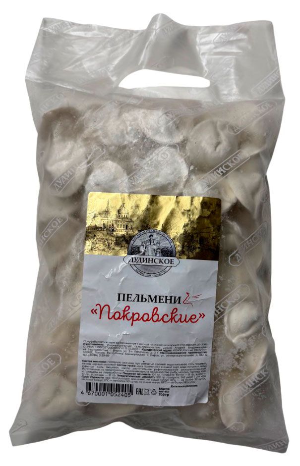 Пельмени Дудинские продукты Покровские, 700 г