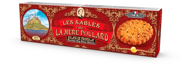 Печенье песочное La Mere Poulard с шоколадной крошкой Франция, 125 г