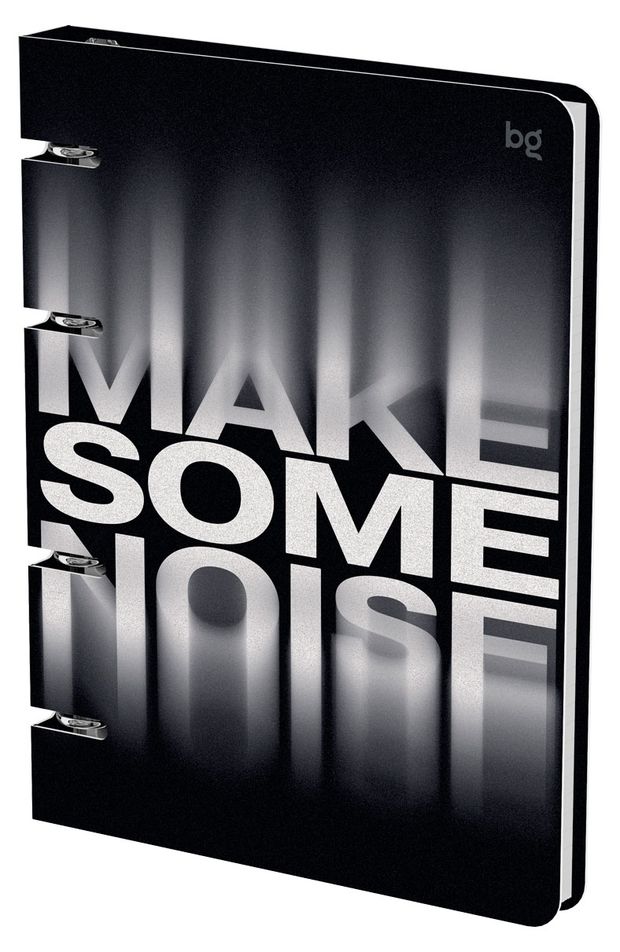 Тетрадь BG Make Noise А5 на кольцах в клетку 120 л 440₽