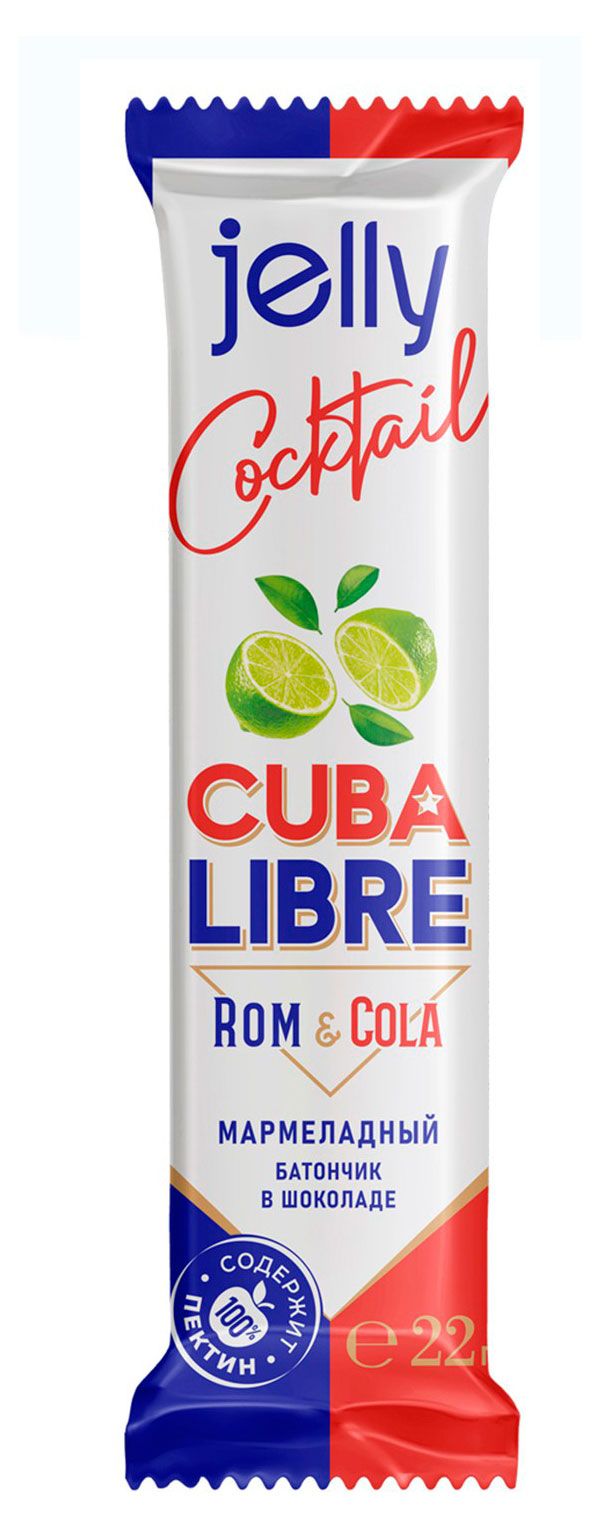 Батончик мармеладный Couturier Cuba Libra со вкусом ром кола в шоколаде, 22 г