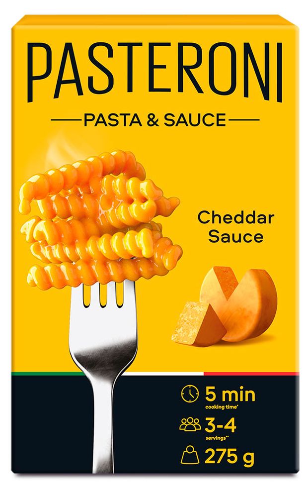 Макаронные изделия Pasteroni 124 Джирандоле с соусом чеддер, 275 г