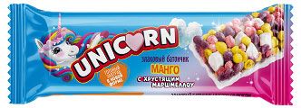 Батончик злаковый Unicorn Манго с маршмеллоу 22 г 50₽